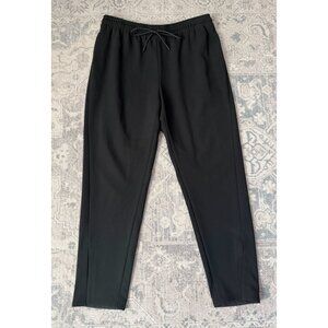 Theory Black Pull On Admiral Crepe Drawstring Pants Size 10 Pockets Gorpcore